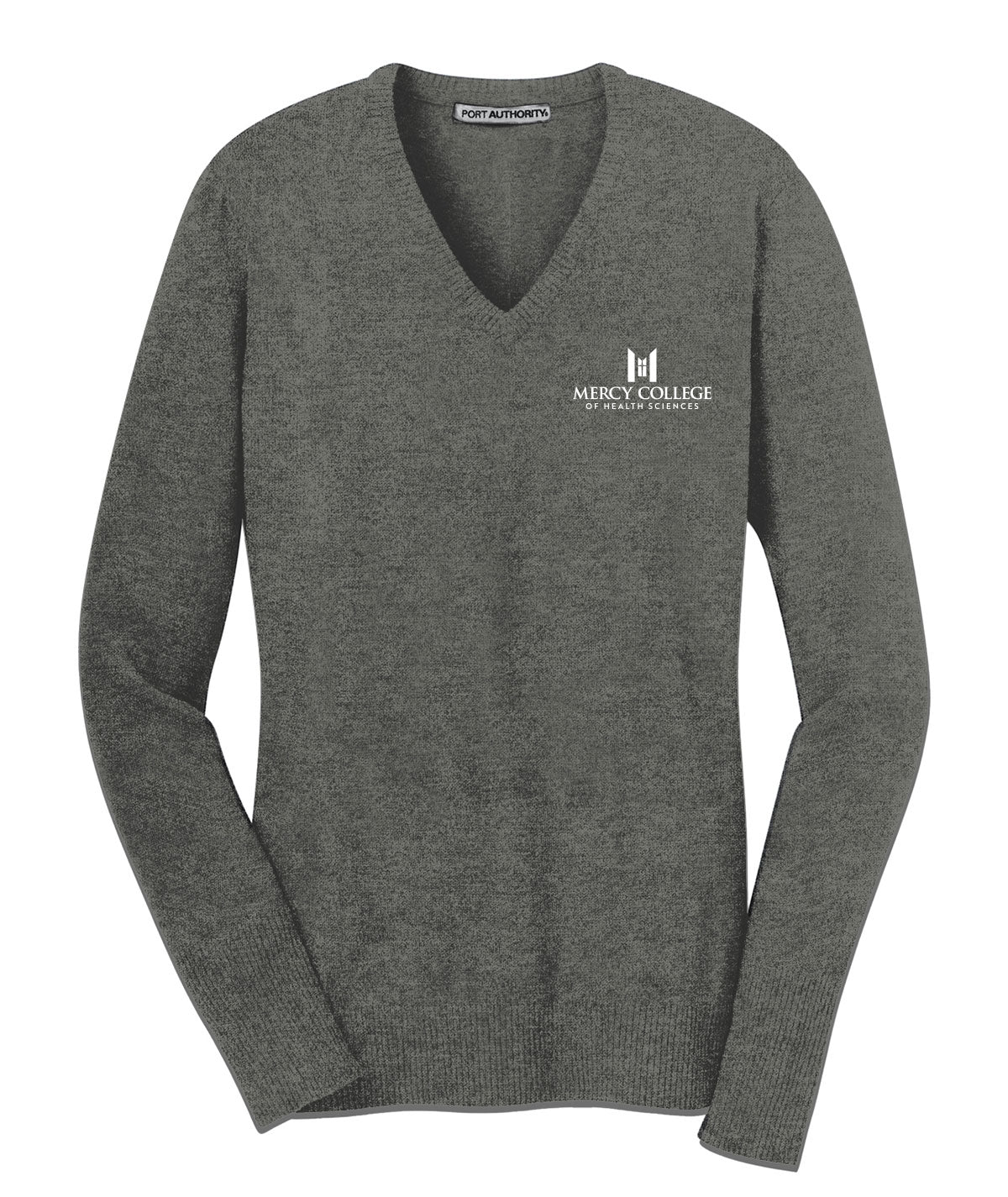 Mercy College Womens V-Neck Sweater