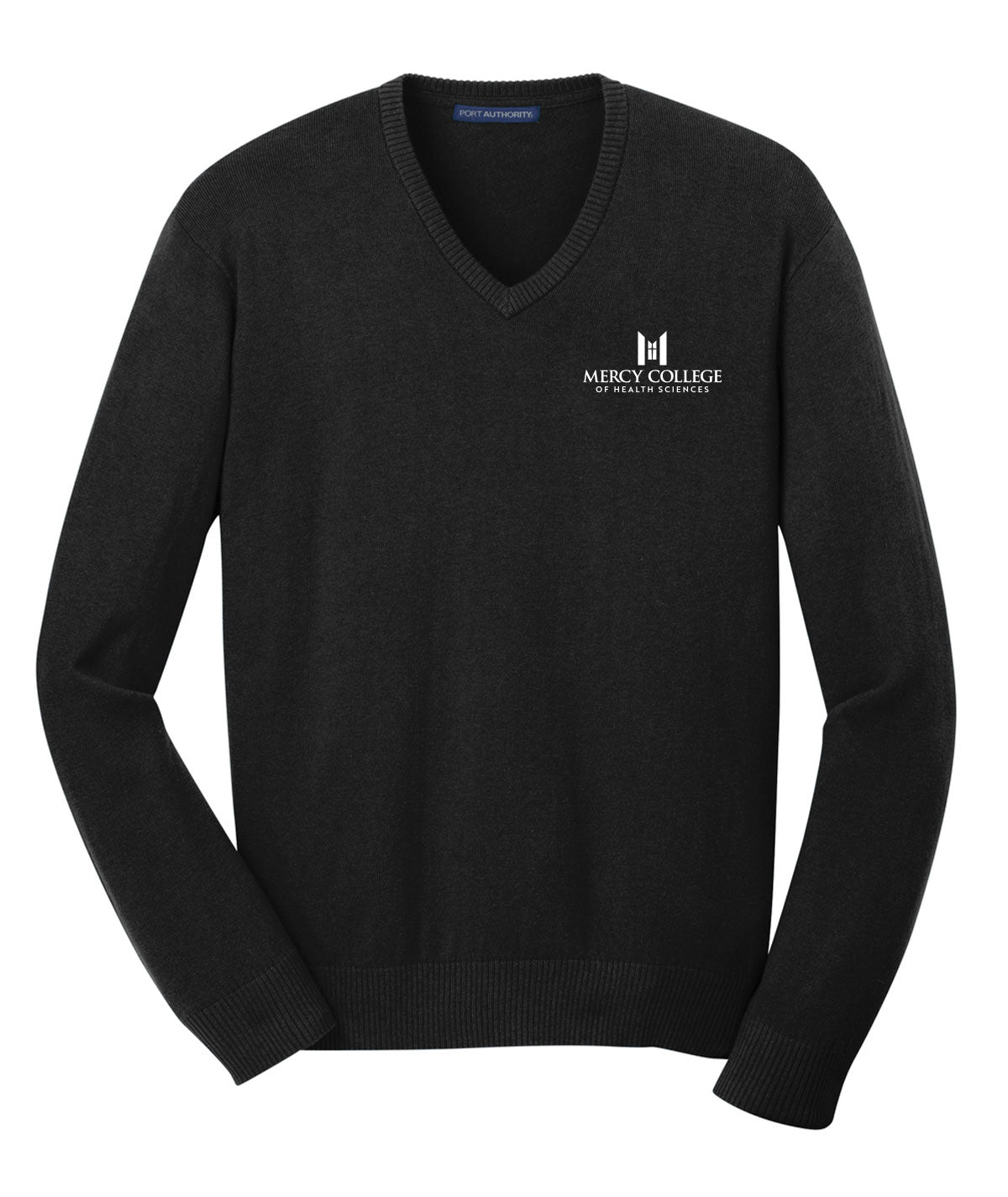 Mercy College Mens V-Neck Sweater