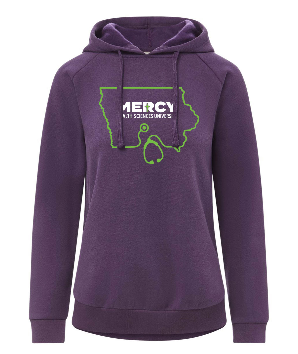 Mercy Health Sciences University Womens Customizable Hooded Sweatshirt