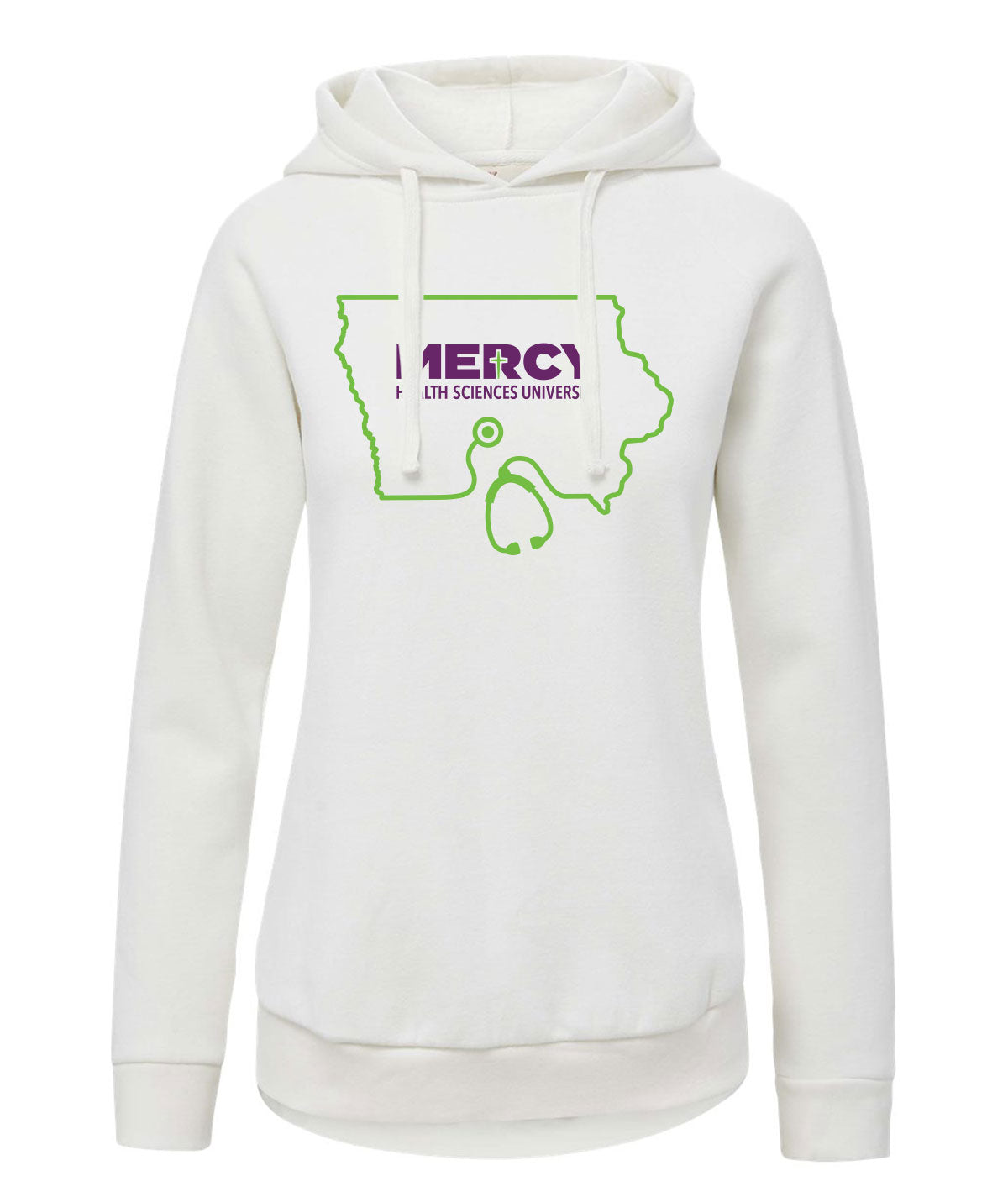 Mercy Health Sciences University Womens Customizable Hooded Sweatshirt