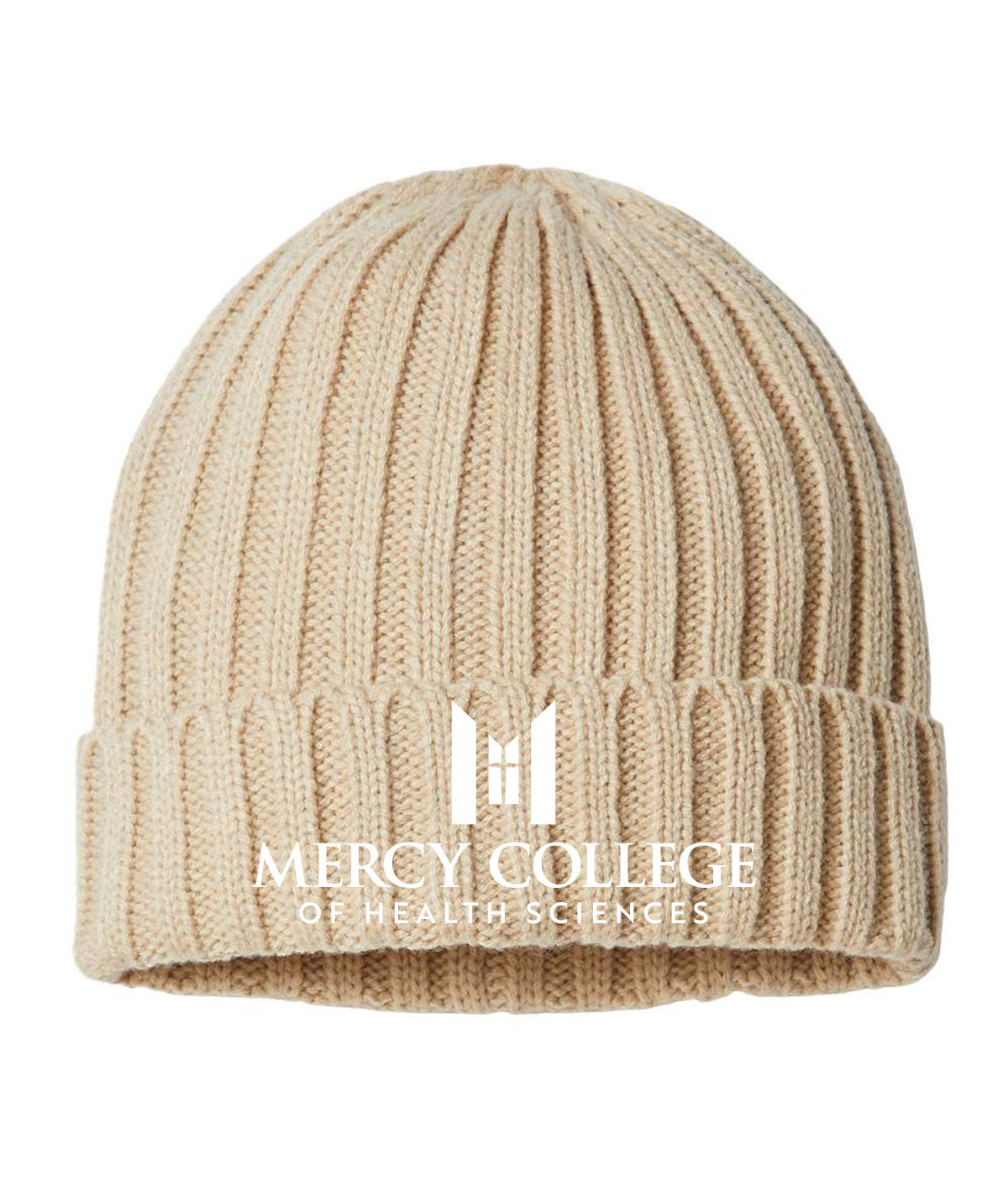 Mercy College Cable Knit Beanie